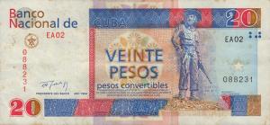 pFX41 from Cuba: 20 Peso Convertible from 1994 pFX41 from Cuba: 20 Peso Convertible from 1994