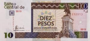 pFX49a from Cuba: 10 Pesos Convertibles from 2006 pFX49a from Cuba: 10 Pesos Convertibles from 2006