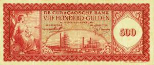 p44a from Curacao: 500 Gulden from 1954 p44a from Curacao: 500 Gulden from 1954