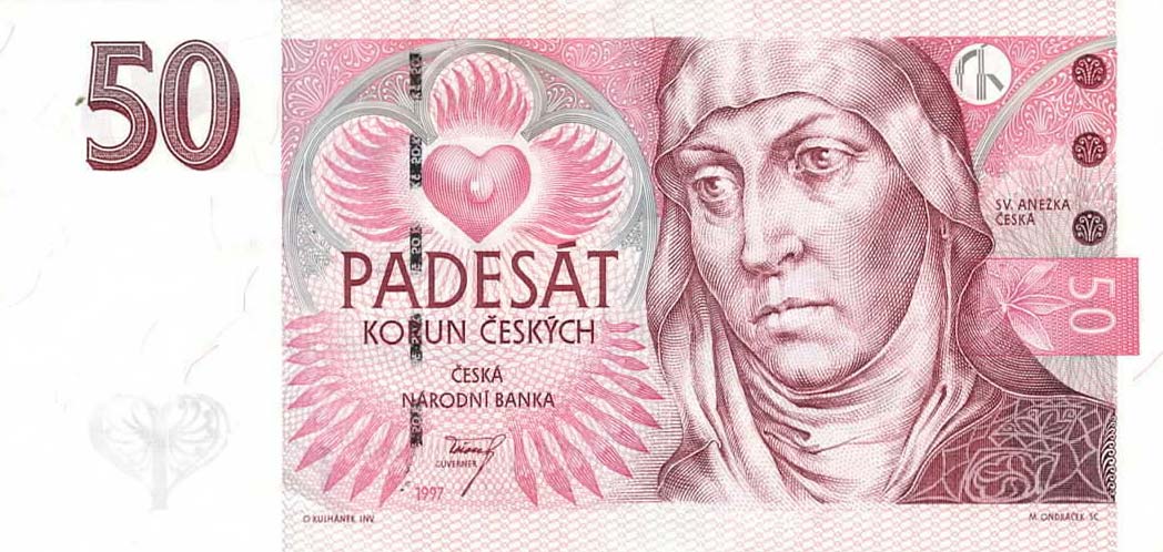 Front of Czech Republic p17b: 50 Korun from 1997