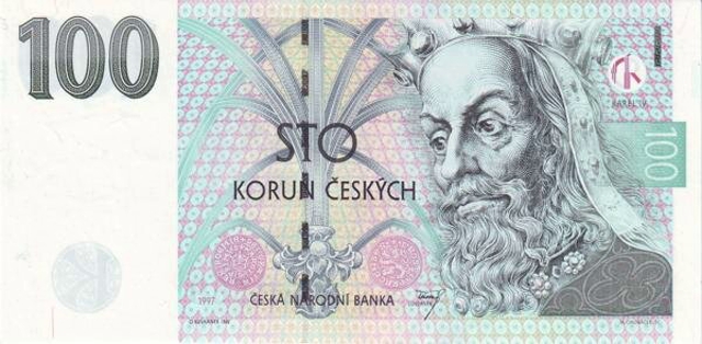 Front of Czech Republic p18b: 100 Korun from 1997