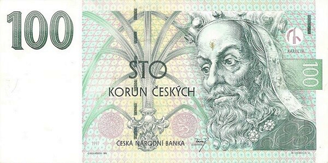 Front of Czech Republic p18c: 100 Korun from 1997