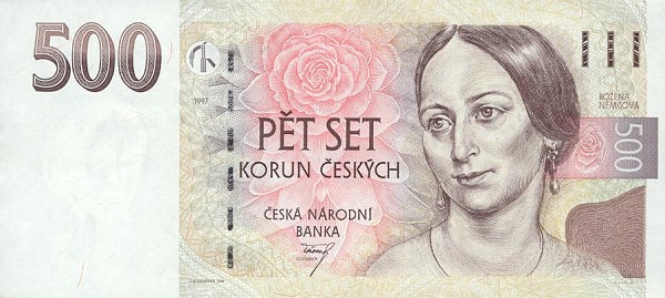 Front of Czech Republic p20a: 500 Korun from 1997