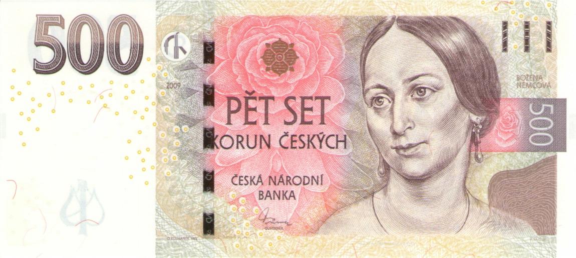 Front of Czech Republic p24a: 500 Korun from 2009