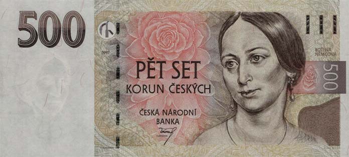 Front of Czech Republic p20b: 500 Korun from 1997