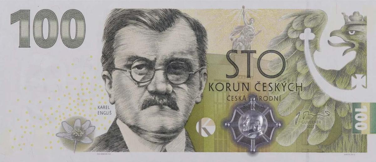 Front of Czech Republic p30: 100 Korun from 2022