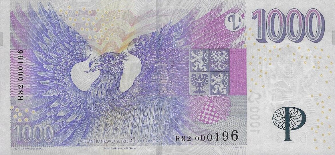 Back of Czech Republic p32: 1000 Korun from 2023