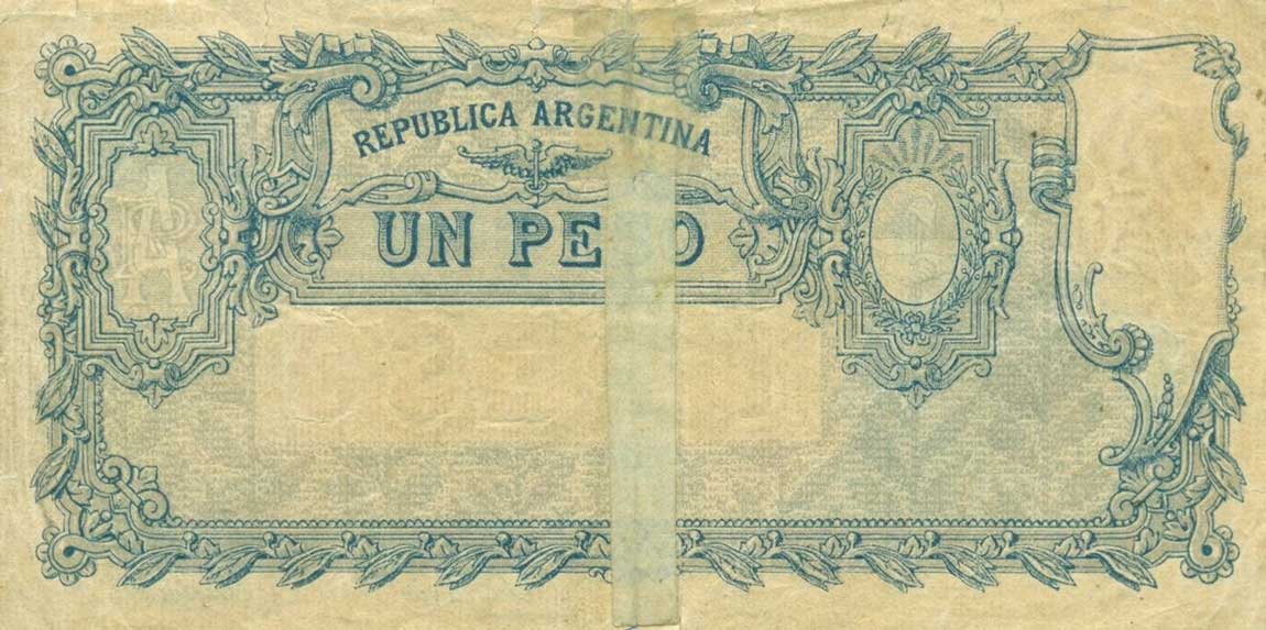Back of Argentina p235: 1 Peso from 1900