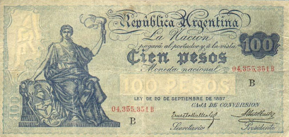 Front of Argentina p247b: 100 Pesos from 1926