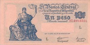 Gallery image for Argentina p257: 1 Peso from 1948
