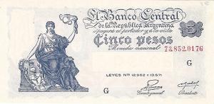 Gallery image for Argentina p264a: 5 Pesos