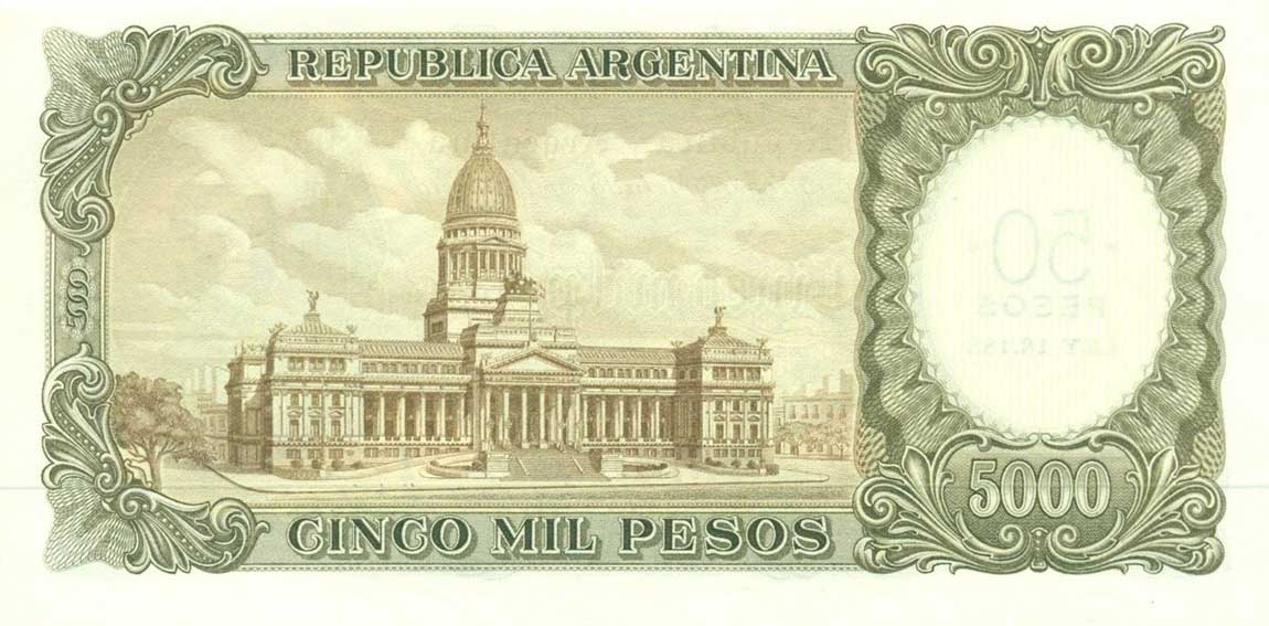 Back of Argentina p285: 50 Pesos from 1969