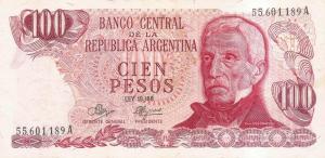 p291 from Argentina: 100 Pesos from 1971