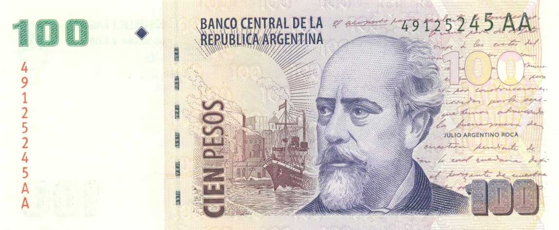 Front of Argentina p357b: 100 Pesos from 2003