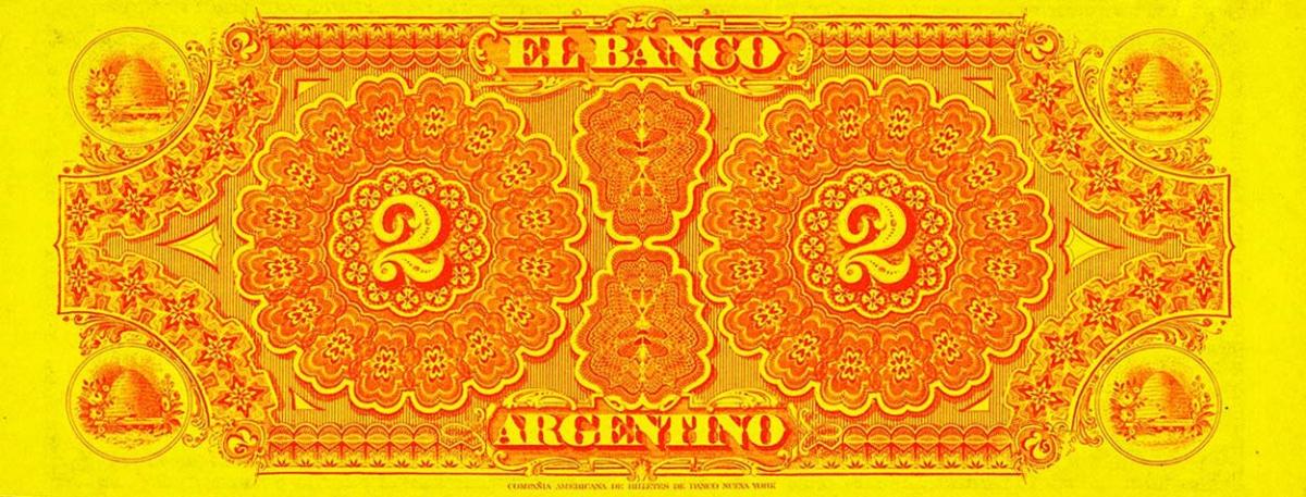 Back of Argentina pS1533r: 2 Peso Fuerte from 1866