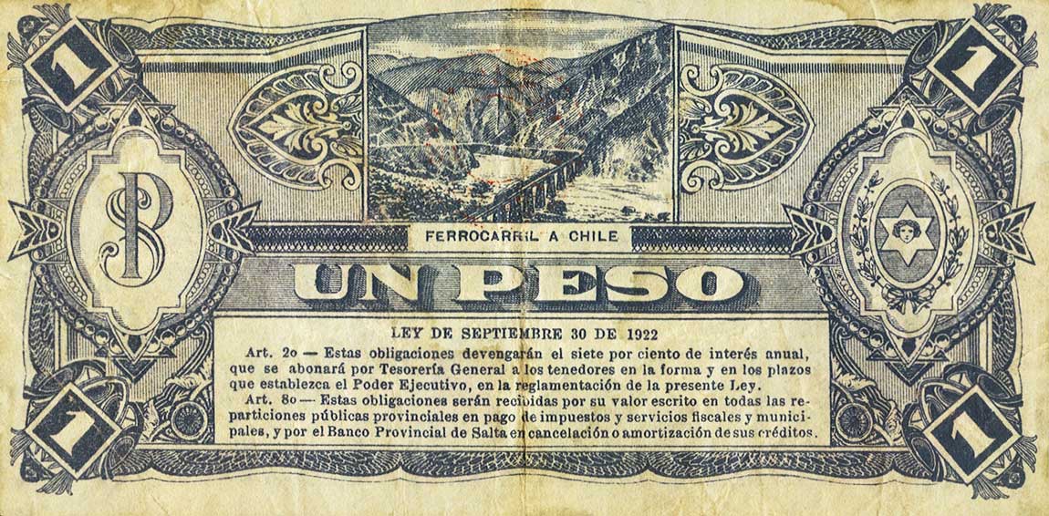 Back of Argentina pS2131: 1 Peso from 1927