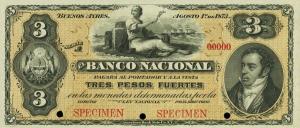 Gallery image for Argentina pS651s: 3 Peso Fuerte