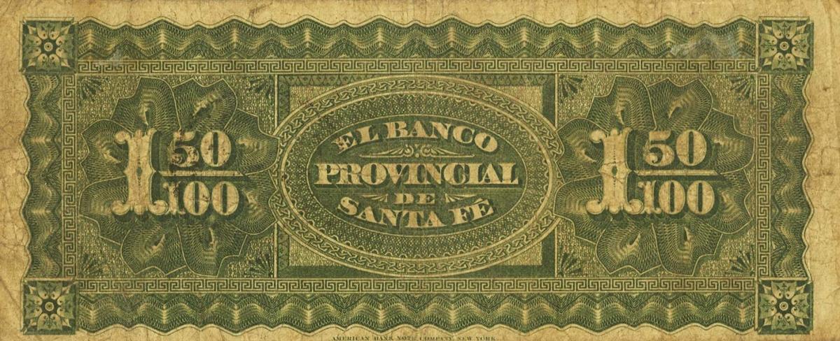 Back of Argentina pS832: 1.5 Pesos from 1882