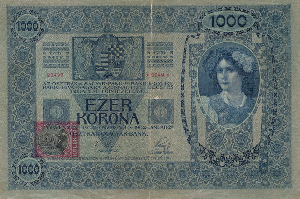 Front of Czechoslovakia p5: 1000 Korun from 1919