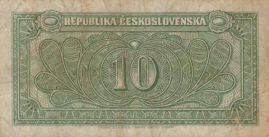 Back of Czechoslovakia p69a: 10 Korun from 1950