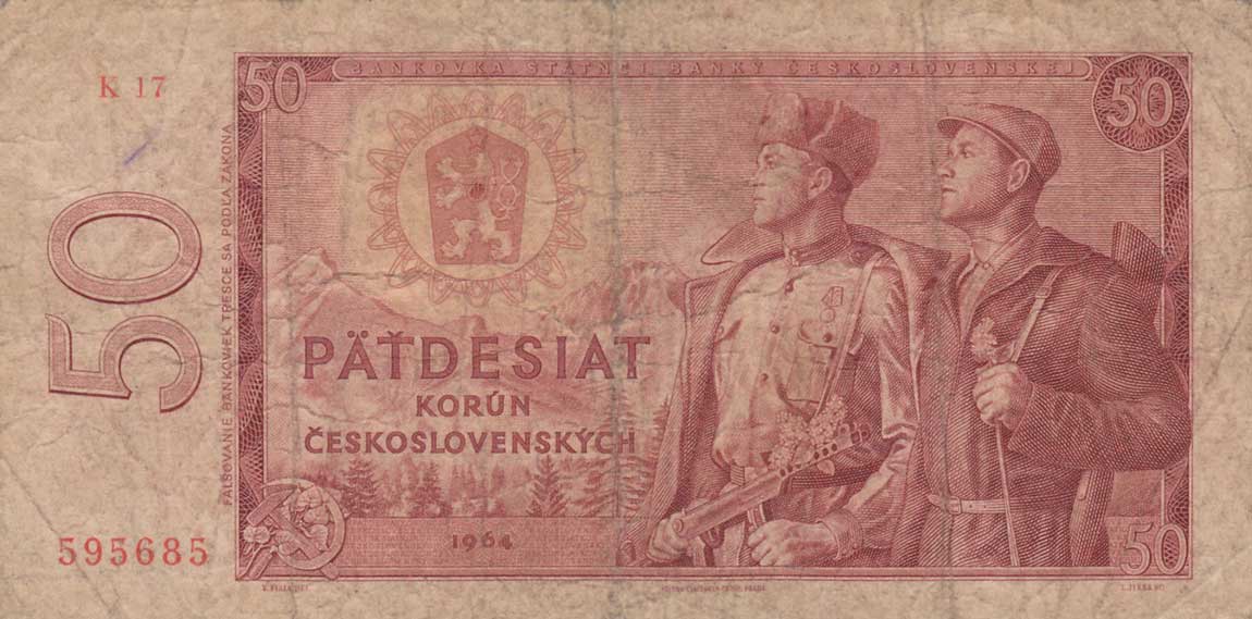 Front of Czechoslovakia p90e: 50 Korun from 1964