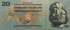 p92d from Czechoslovakia: 20 Korun from 1970