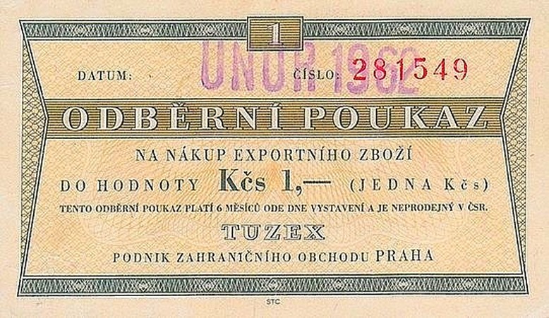 Front of Czechoslovakia pFX26: 1 Koruna from 1961