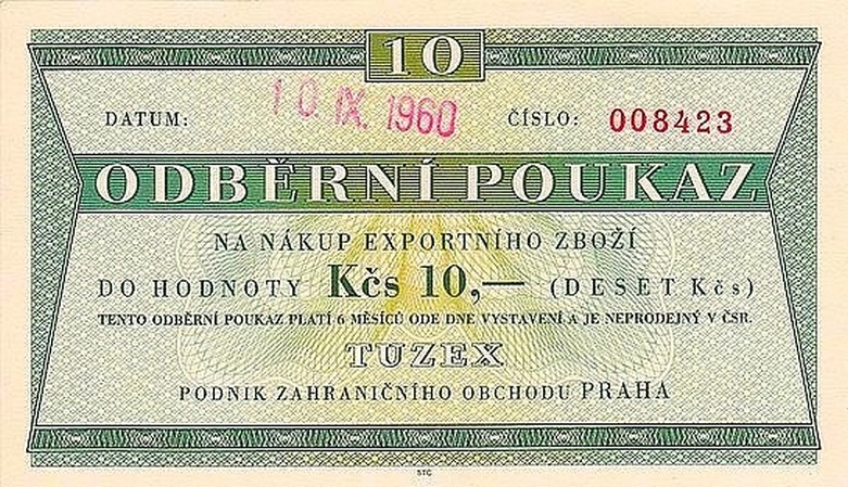 Front of Czechoslovakia pFX28: 10 Korun from 1961