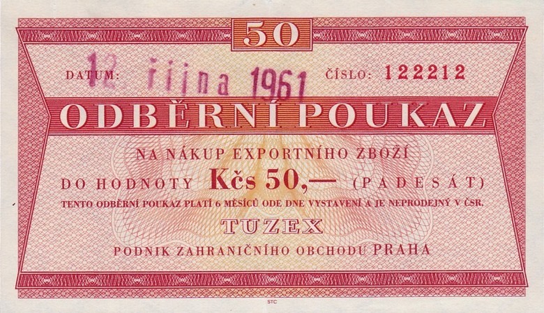 Front of Czechoslovakia pFX30: 50 Korun from 1961