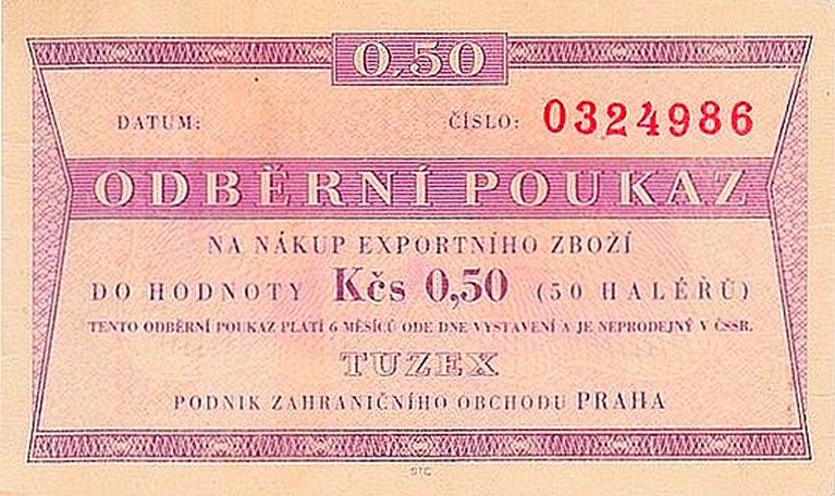 Front of Czechoslovakia pFX33a: 0.5 Koruna from 1962