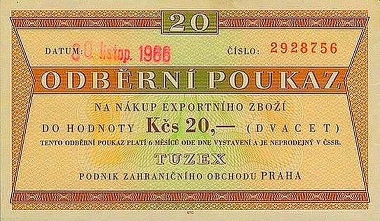 Front of Czechoslovakia pFX37: 20 Korun from 1962