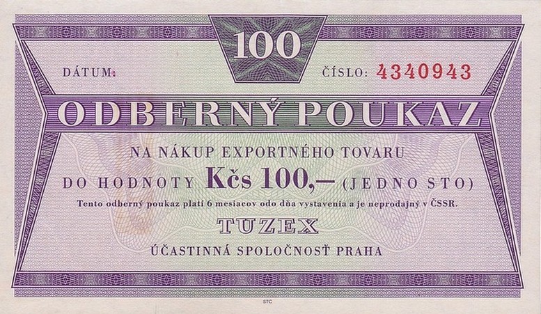 Front of Czechoslovakia pFX46: 100 Korun from 1969