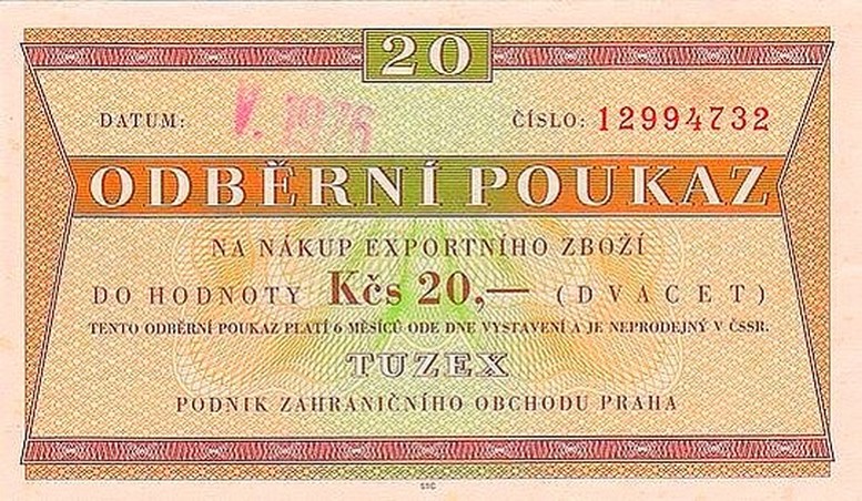 Front of Czechoslovakia pFX51: 20 Korun from 1973