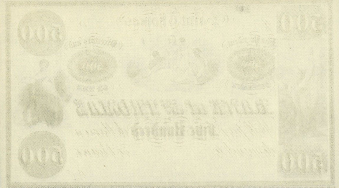Back of Danish West Indies p12: 500 Dollars from 1837