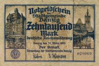 p17 from Danzig: 10000 Mark from 1923