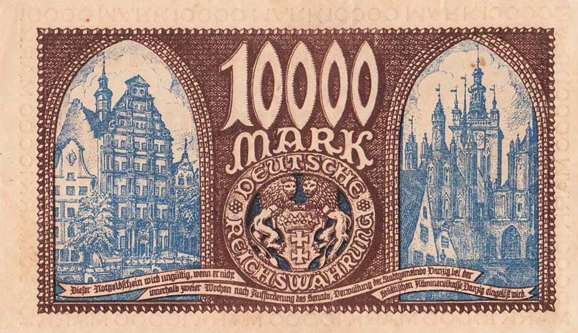 Back of Danzig p18: 10000 Mark from 1923