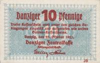 p35a from Danzig: 10 Pfennig from 1923