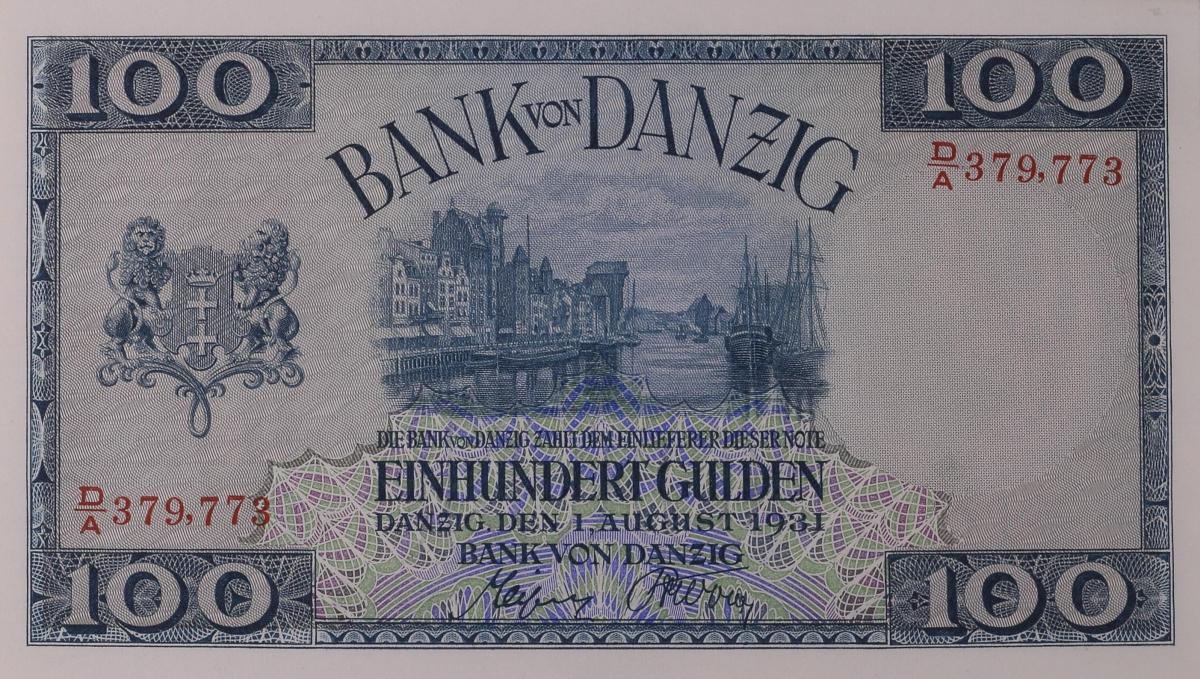 Front of Danzig p62: 100 Gulden from 1931