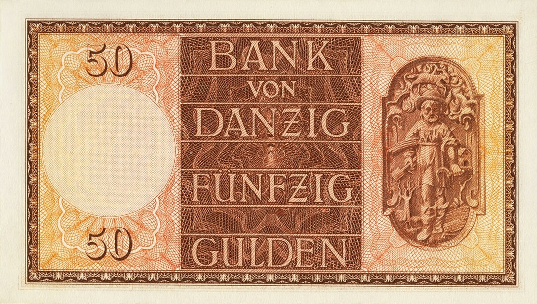 Back of Danzig p65: 50 Gulden from 1937