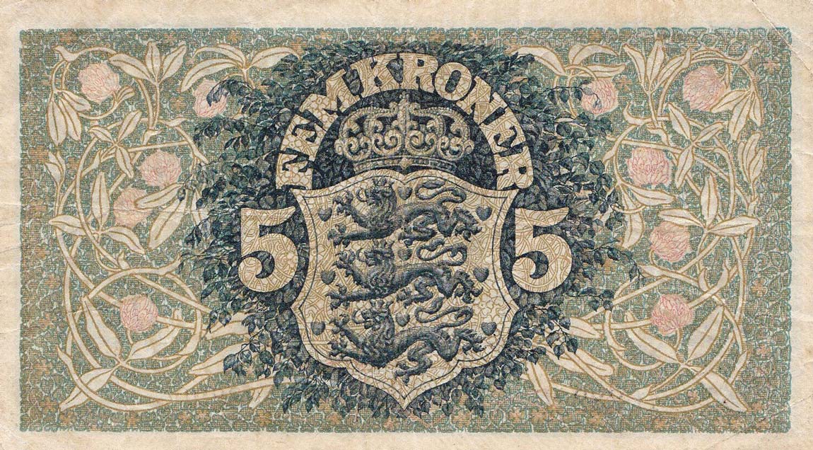 Back of Denmark p20j: 5 Kroner from 1922