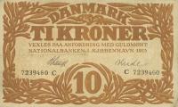p21e from Denmark: 10 Kroner from 1915