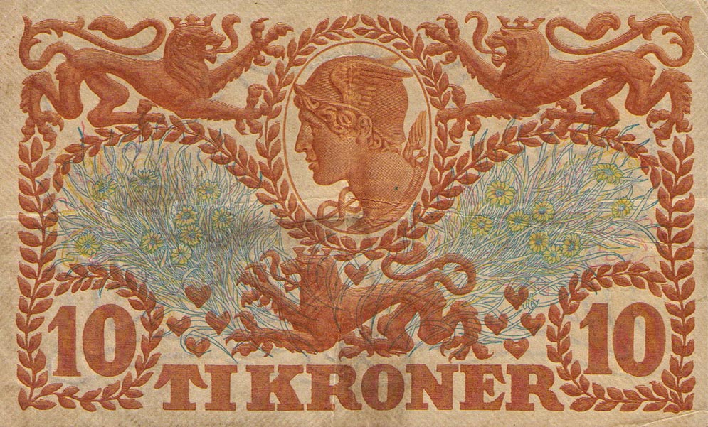 Back of Denmark p21u: 10 Kroner from 1925