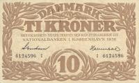 p26n from Denmark: 10 Kroner from 1936