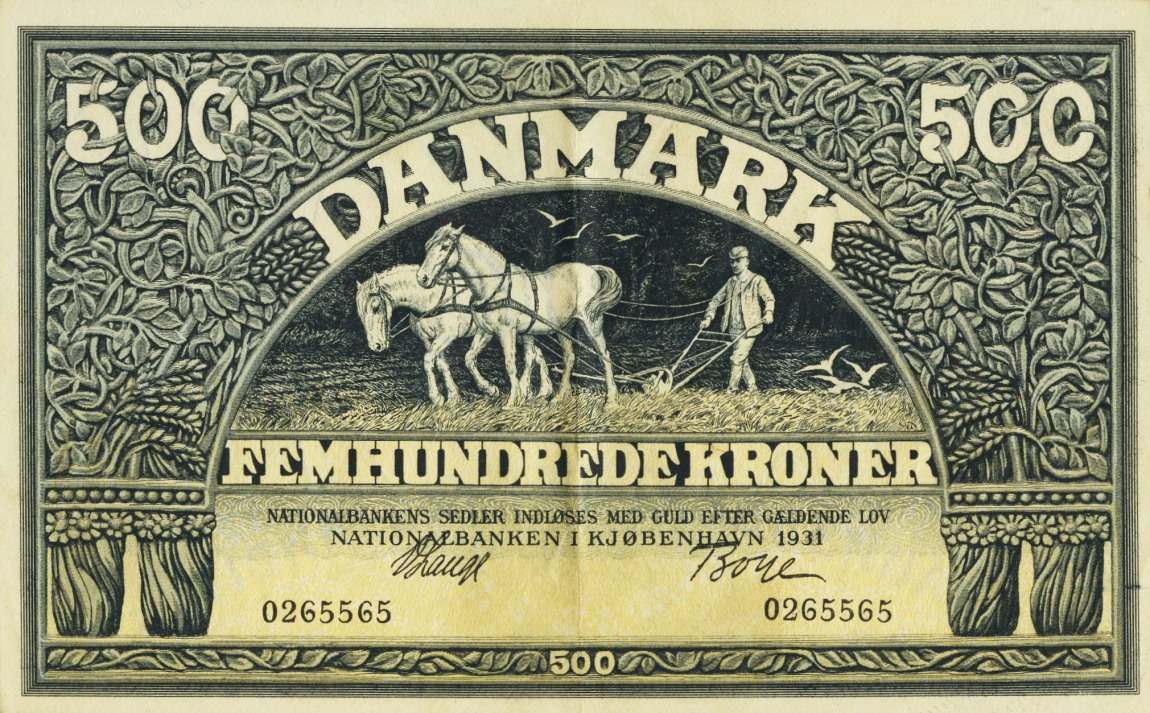 Front of Denmark p29: 500 Kroner from 1931