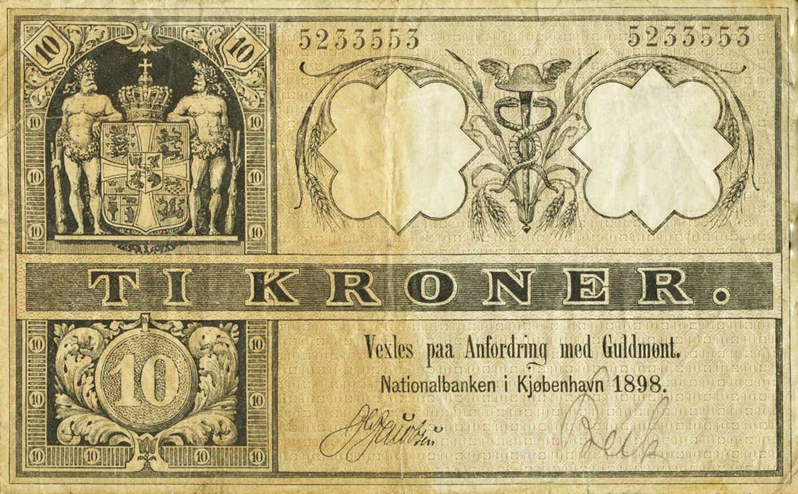 Front of Denmark p2: 10 Kroner from 1891