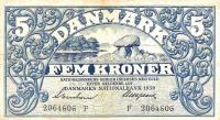 p30c from Denmark: 5 Kroner from 1939