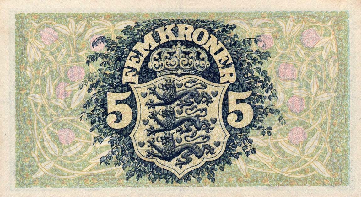 Back of Denmark p30f: 5 Kroner from 1942