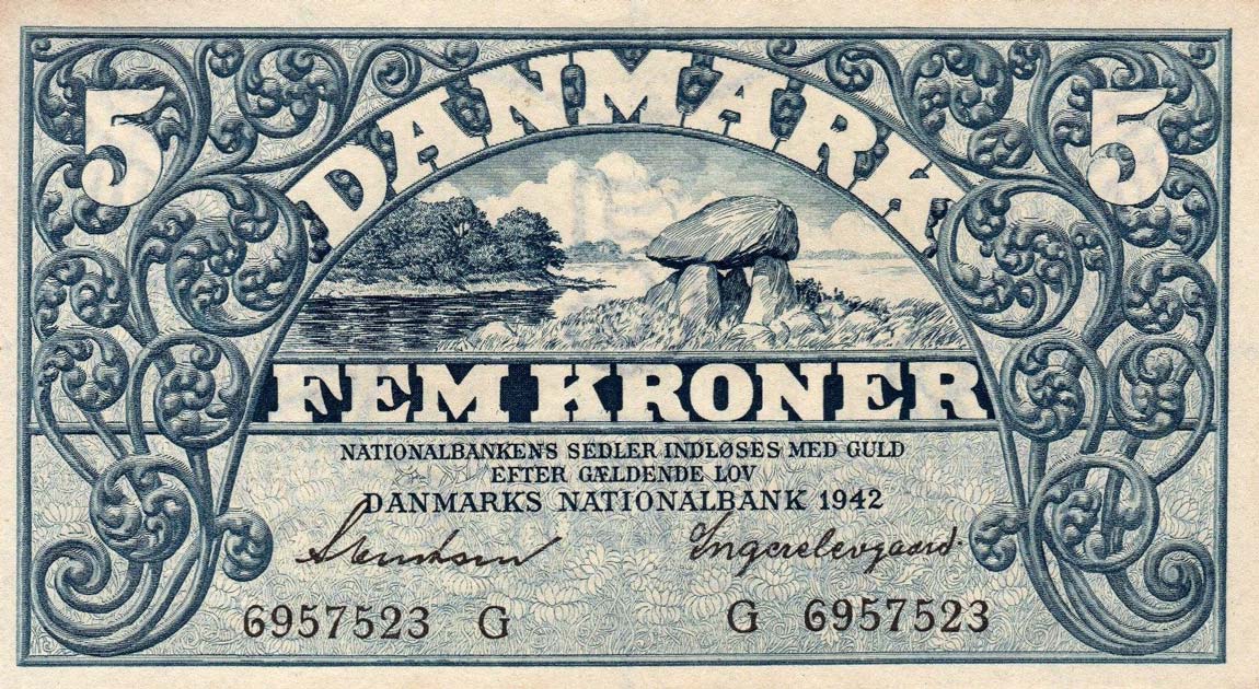 Front of Denmark p30f: 5 Kroner from 1942