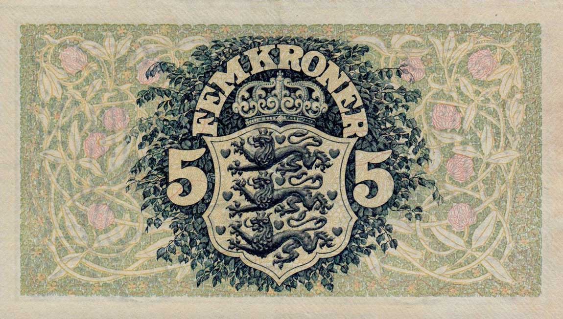 Back of Denmark p30i: 5 Kroner from 1943