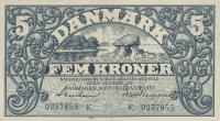 p30k from Denmark: 5 Kroner from 1943